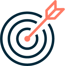 Dart in the center of a dart board