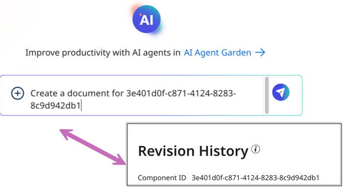 prompt with component ID