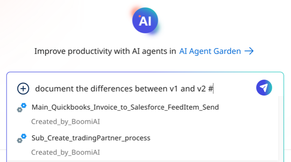 image of the prompt, hash and menu of integrations
