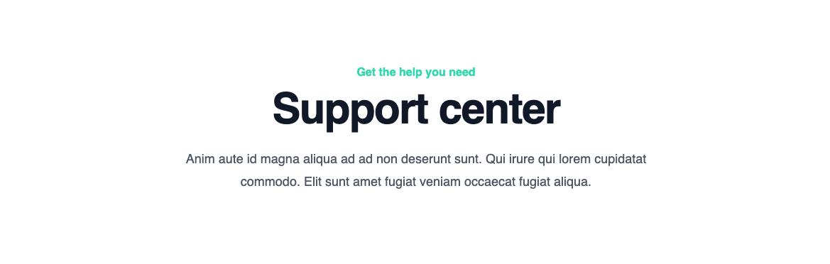 HeaderSections - CenteredWithEyebrow