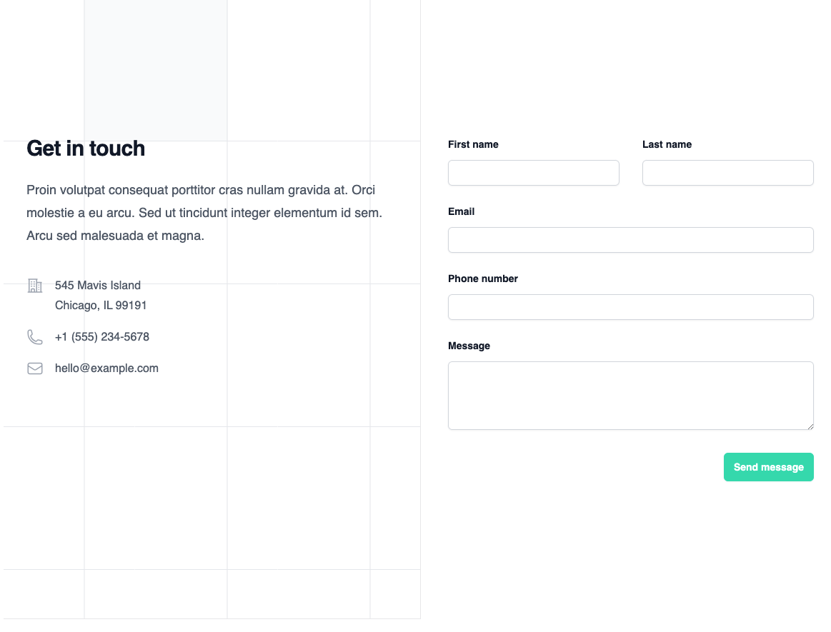 ContactSections - SplitWithPattern
