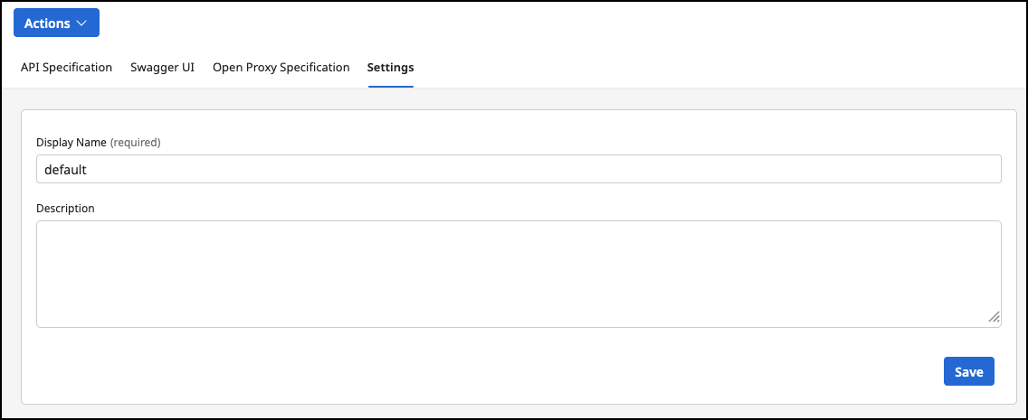 Administration Portal - APIs - API Version - Settings