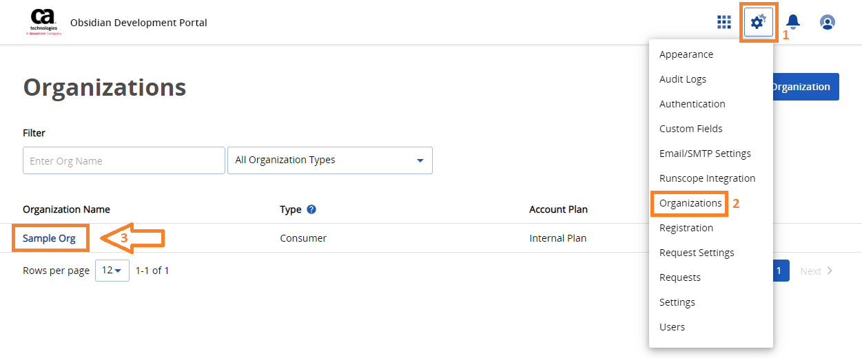 How to Layer 7 - Choose organization
