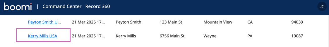 golden record list view