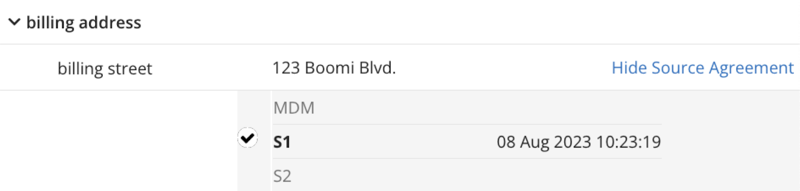 source ranking screen showing a source selected as the most trusted source