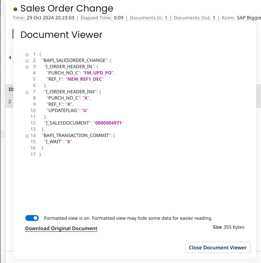 Real time process output