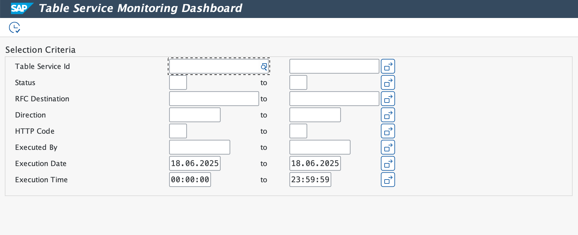 Table Services Monitoring Dashboard